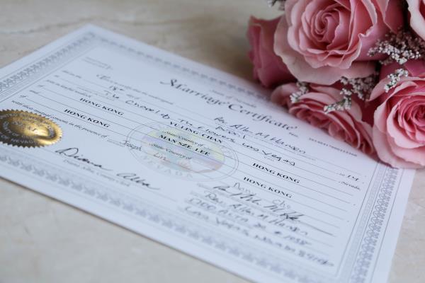 Marriage License and Certificate